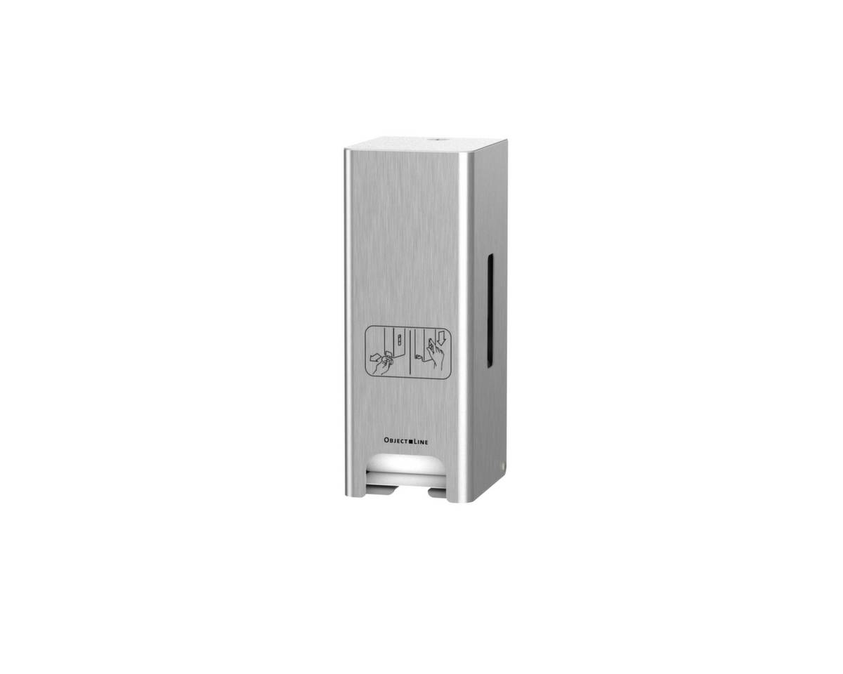 Toilettenpapierspender,HxBxT 303x116x135mm,f. 2 Rolle(n),Gehäuse Edelstahl,silber-1