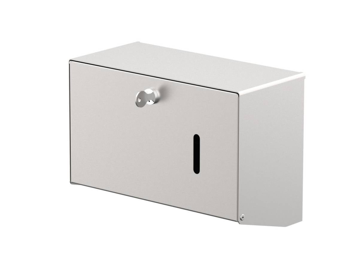 Papierhandtuchspender,HxBxT 190x275x130mm,f. 500 Tücher,Gehäuse Edelstahl,silber-0
