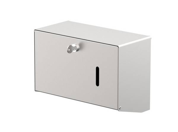Papierhandtuchspender,HxBxT 190x275x130mm,f. 500 Tücher,Gehäuse Edelstahl,silber