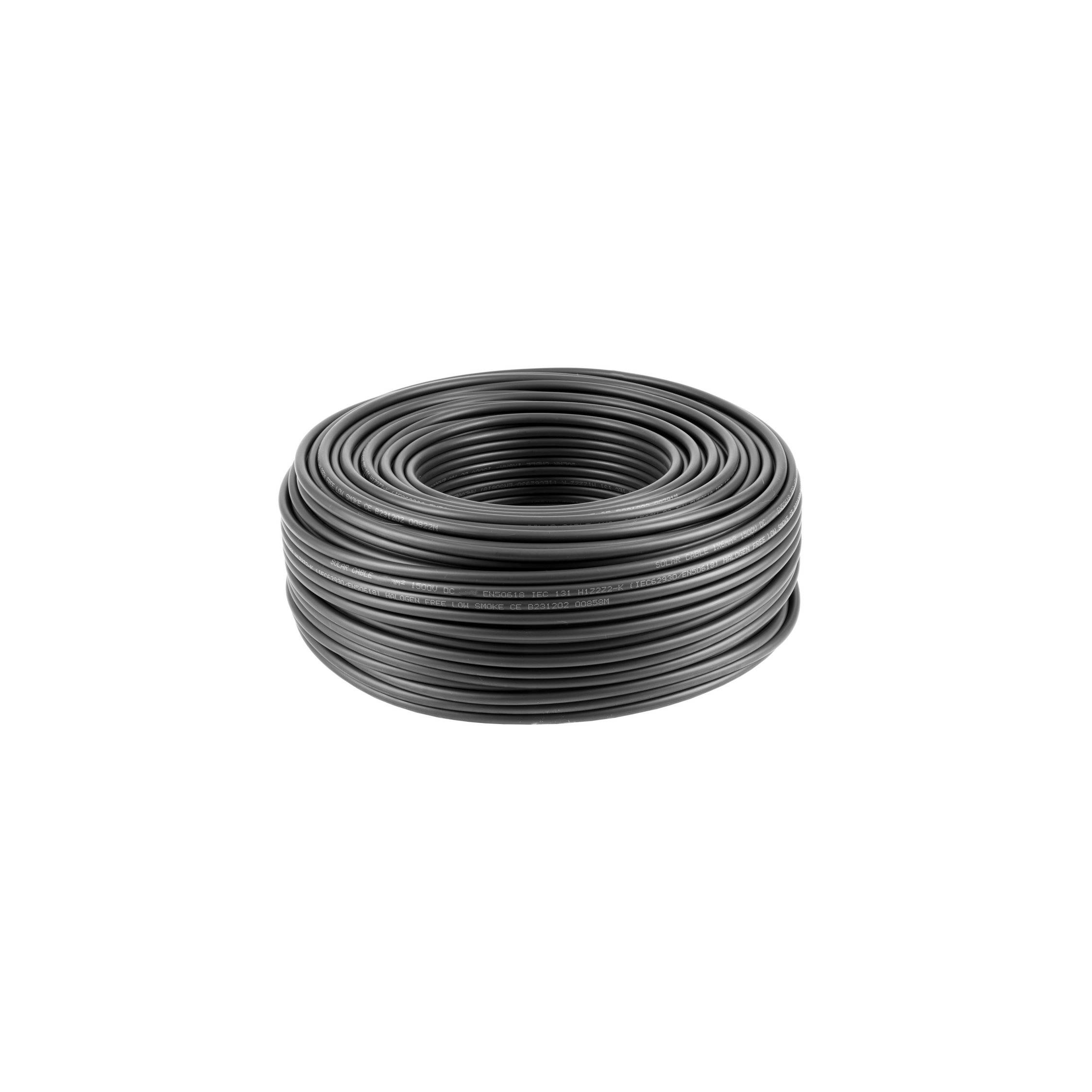 Solarkabel Photovoltaik Kabel H1Z2Z2-K 6mm² PV-Kabel Meterware | Schwarz | 100m-0