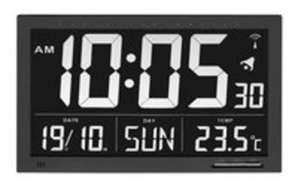 Funk-Digitaluhr Funkuhr Ku.schwarz 1,5 V dig.TFA