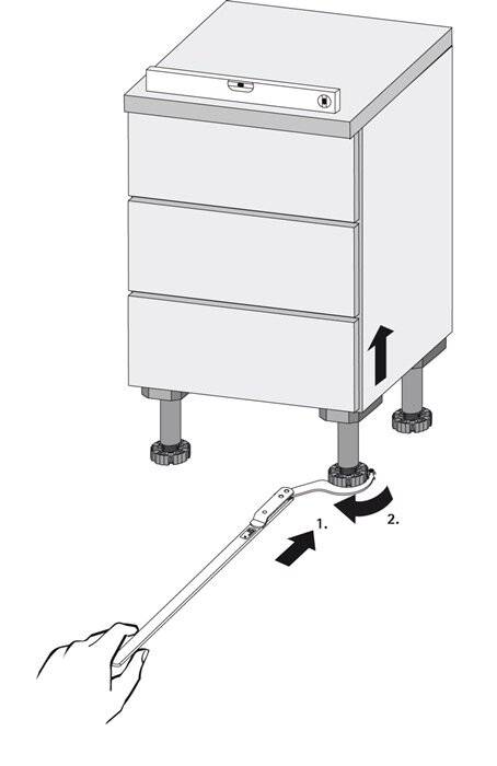 Sockelverstellwerkzeug Metall b.300kg HETTICH-2