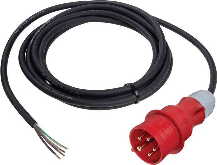 WEINGÄRTNER 71018 Anschlussleitung H07RN-F 5x4 mm² 5 m CEE-Stecker, 5-polig sch-2