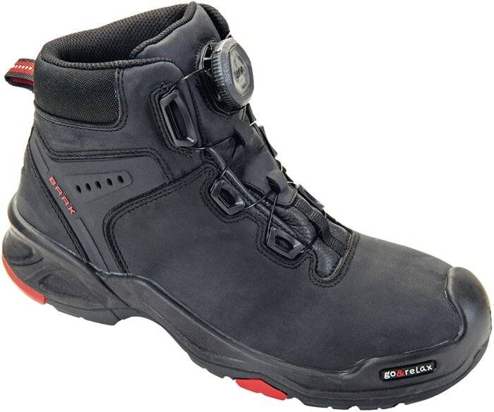 Sicherheitsstiefel Braxton Gr.41 schwarz/rot Leder S3 SRC HRO EN20345 BAAK-4