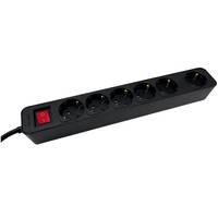 M-Cab POW0027, 3 m, Drinnen, 1,5 mm², Kunststoff, Schwarz, 6 AC-Ausgänge-0