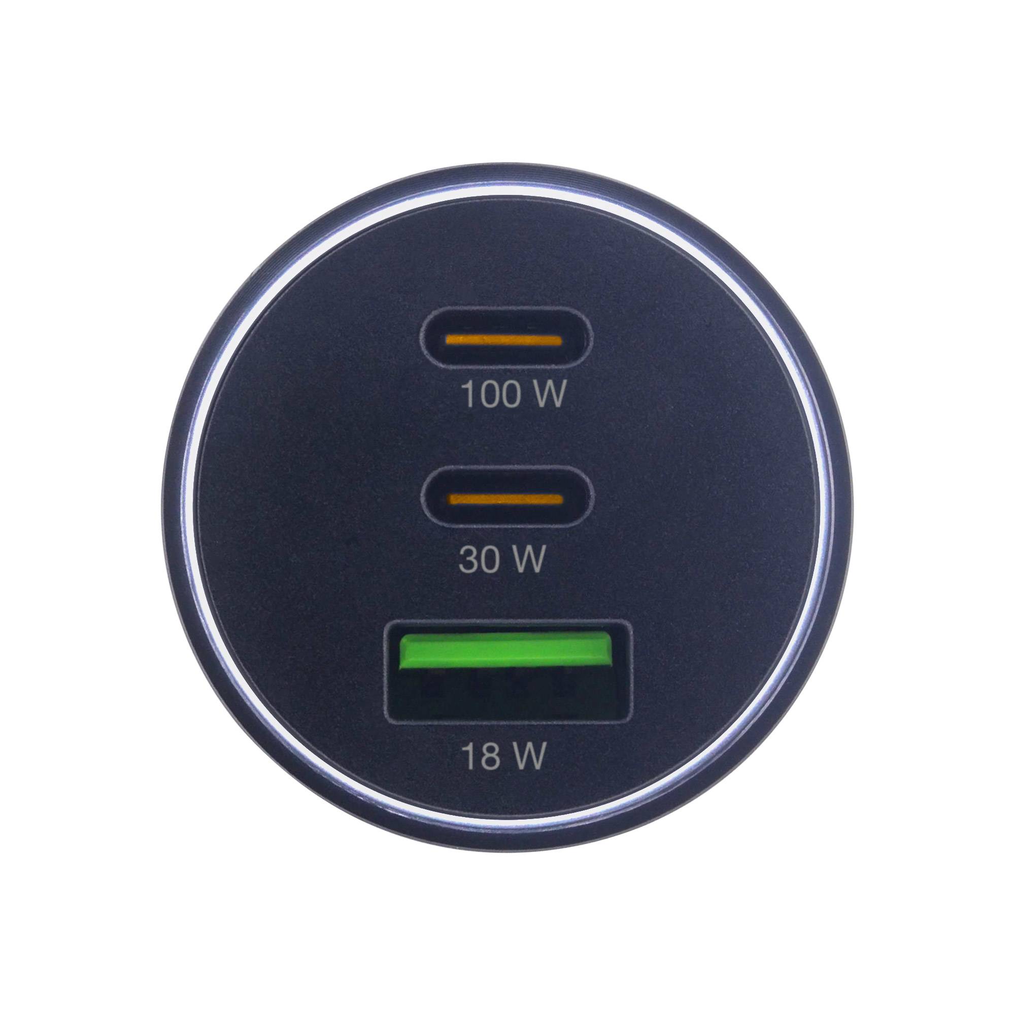 InLine® USB KFZ Stromadapter Power Delivery, 2x USB-C + QC 3.0 USB-A, schwarz-4