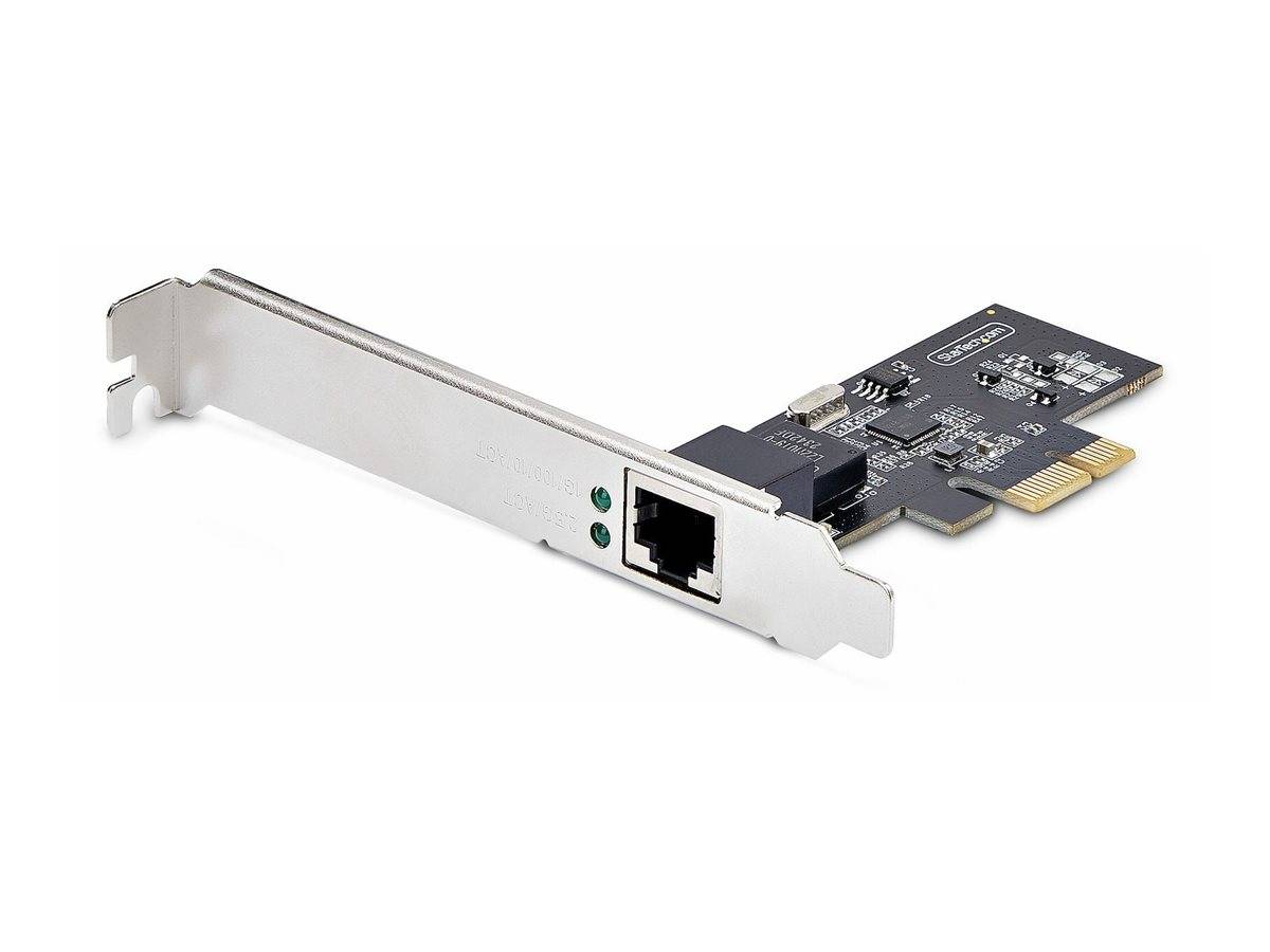StarTech.com 1-Port 2.5G NBASE-T PCIe Network Card, Computer Network Interface Card, Intel I225-V, Single-Port Ethernet,-3