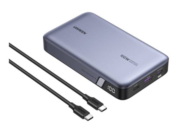 Ugreen Nexode - Powerbank - 20000 mAh - 72 Wh - 100 Watt - 6 A - PD 3.0, PD 2.0, QC 3.0, QC 2.0, Apple 2.4A, BC 1.2 - 3