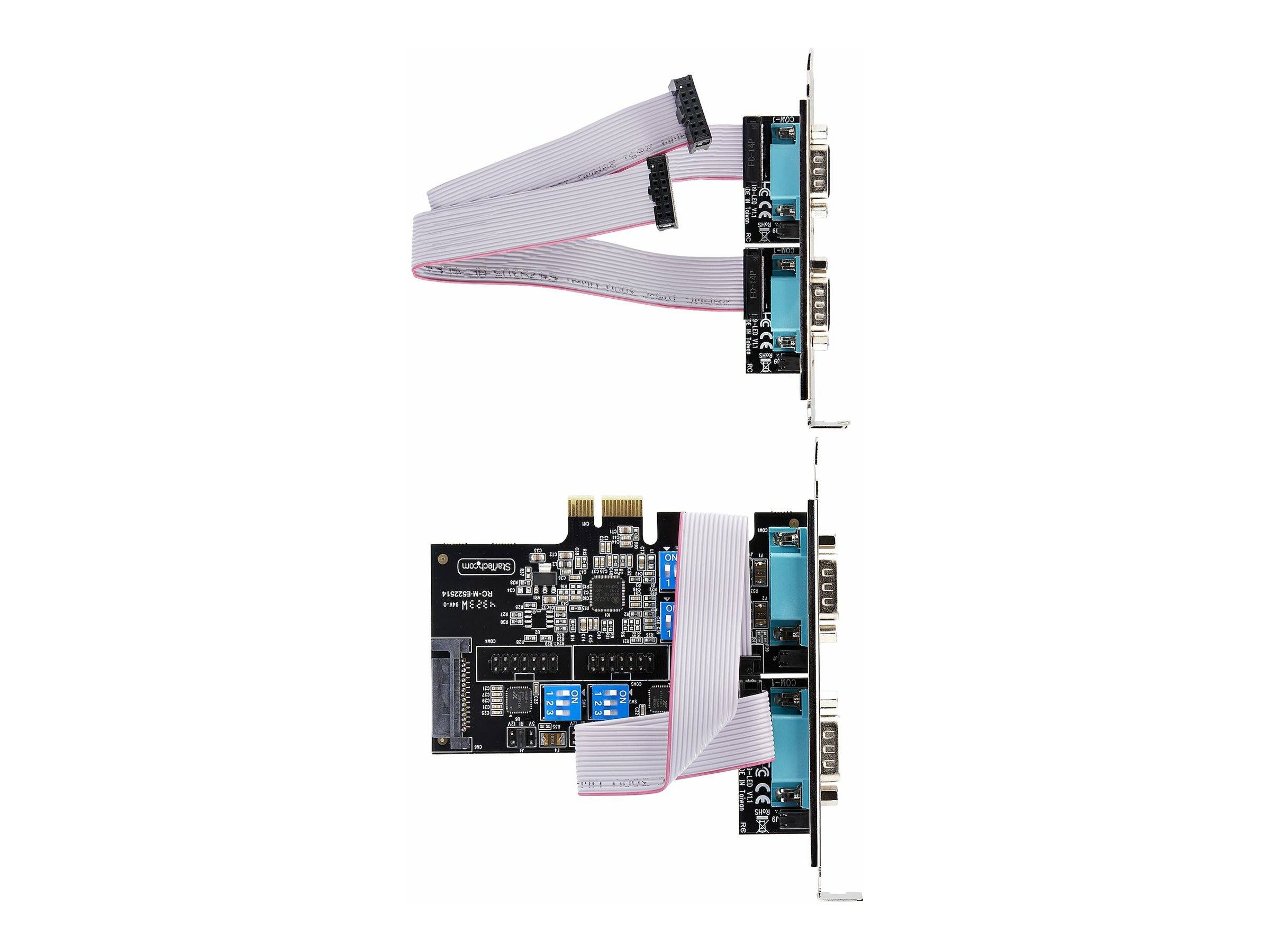 StarTech.com 4-Port Serial PCIe Card, Quad-Port PCI Express to RS232/RS422/RS485 (DB9)-0