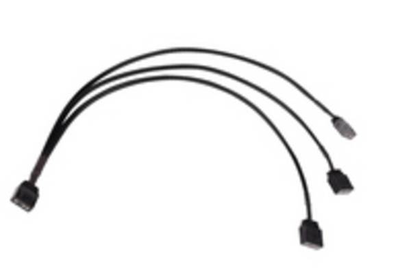 aRGB Y Splitter Cable 3 Pin to 3 x 3 30 cm Black