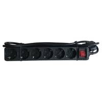 M-Cab POW0028, 1,5 m, Drinnen, 1,5 mm², Kunststoff, Schwarz, 6 AC-Ausgänge-0