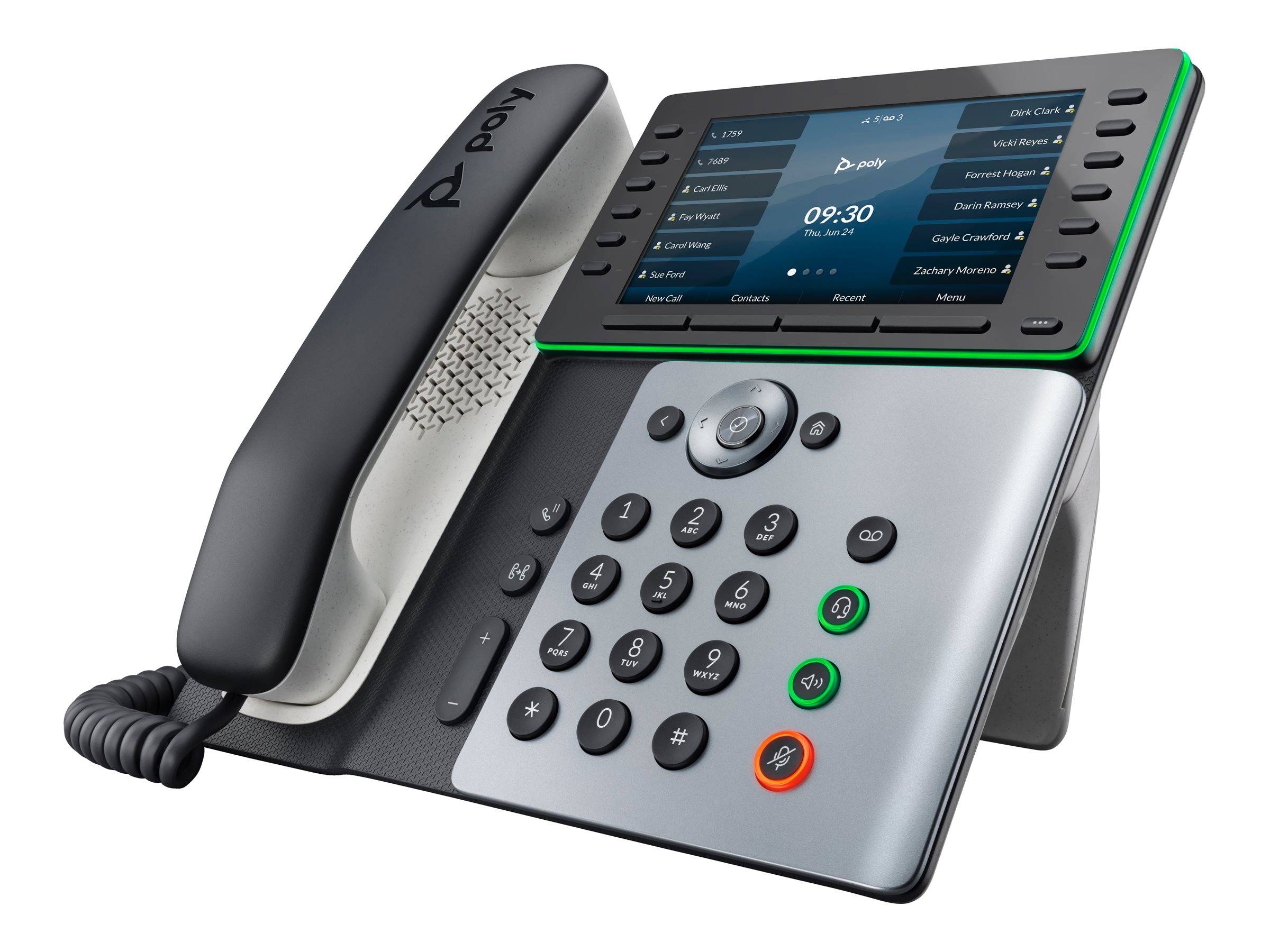 HP - Poly Edge E550 - VoIP-Telefon mit Rufnummernanzeige/Anklopffunktion-4