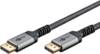 Goobay Plus 65268 DisplayPort auf HDMI Kabel Gaming Monitorkabel UHD 4K @ 60Hz Textilkabel Shark Skin 18 Gbit/s Grau 1m