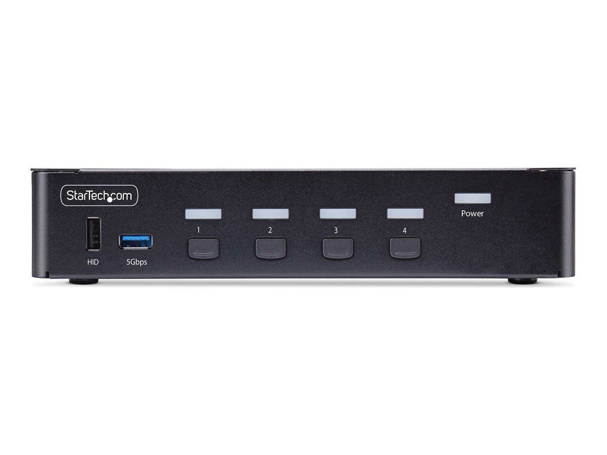 StarTech.com 4-Port DisplayPort 1.4 KVM Switch, 8K 60Hz / 4K 144Hz, 2x USB 3.0 Ports, 4x USB 2.0 Ports, Hotkey Switching-1