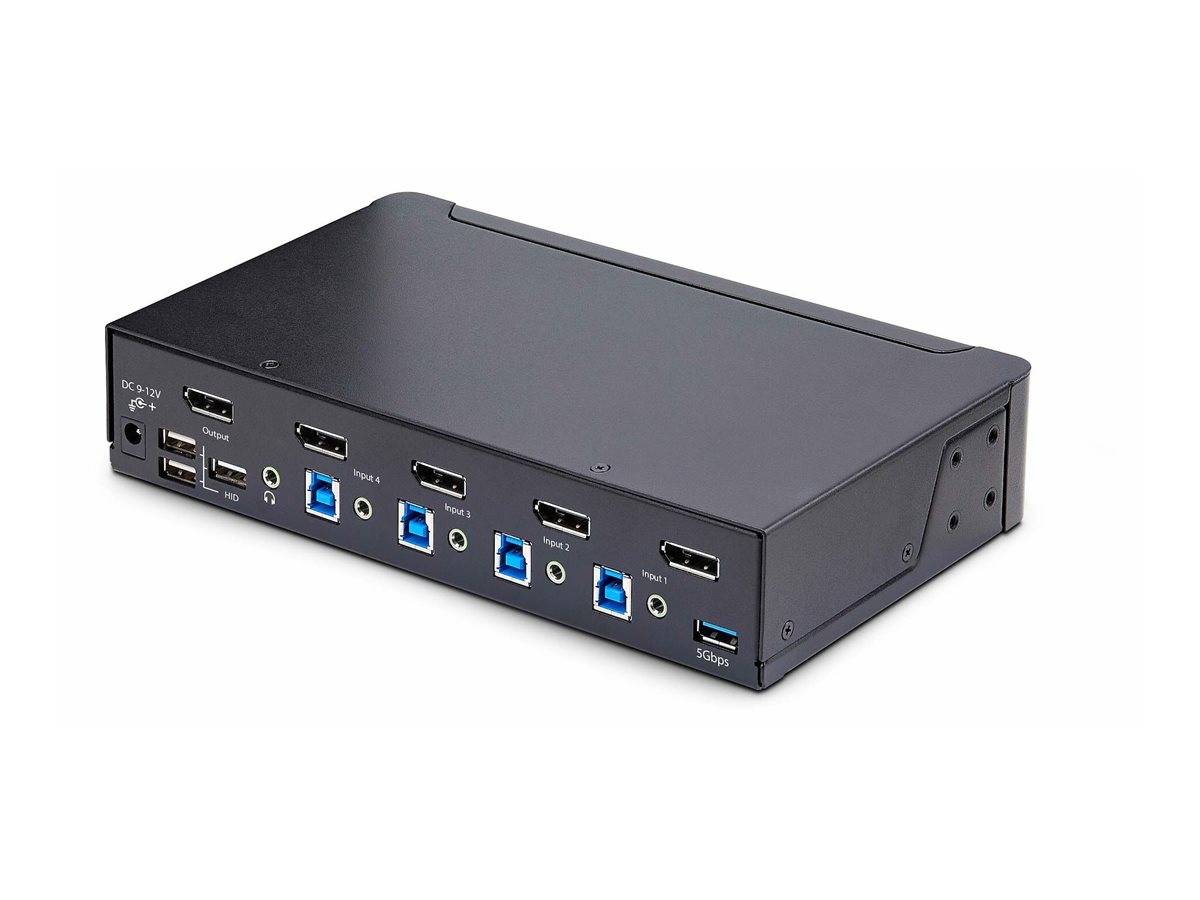 StarTech.com 4-Port DisplayPort 1.4 KVM Switch, 8K 60Hz / 4K 144Hz, 2x USB 3.0 Ports, 4x USB 2.0 Ports, Hotkey Switching-2