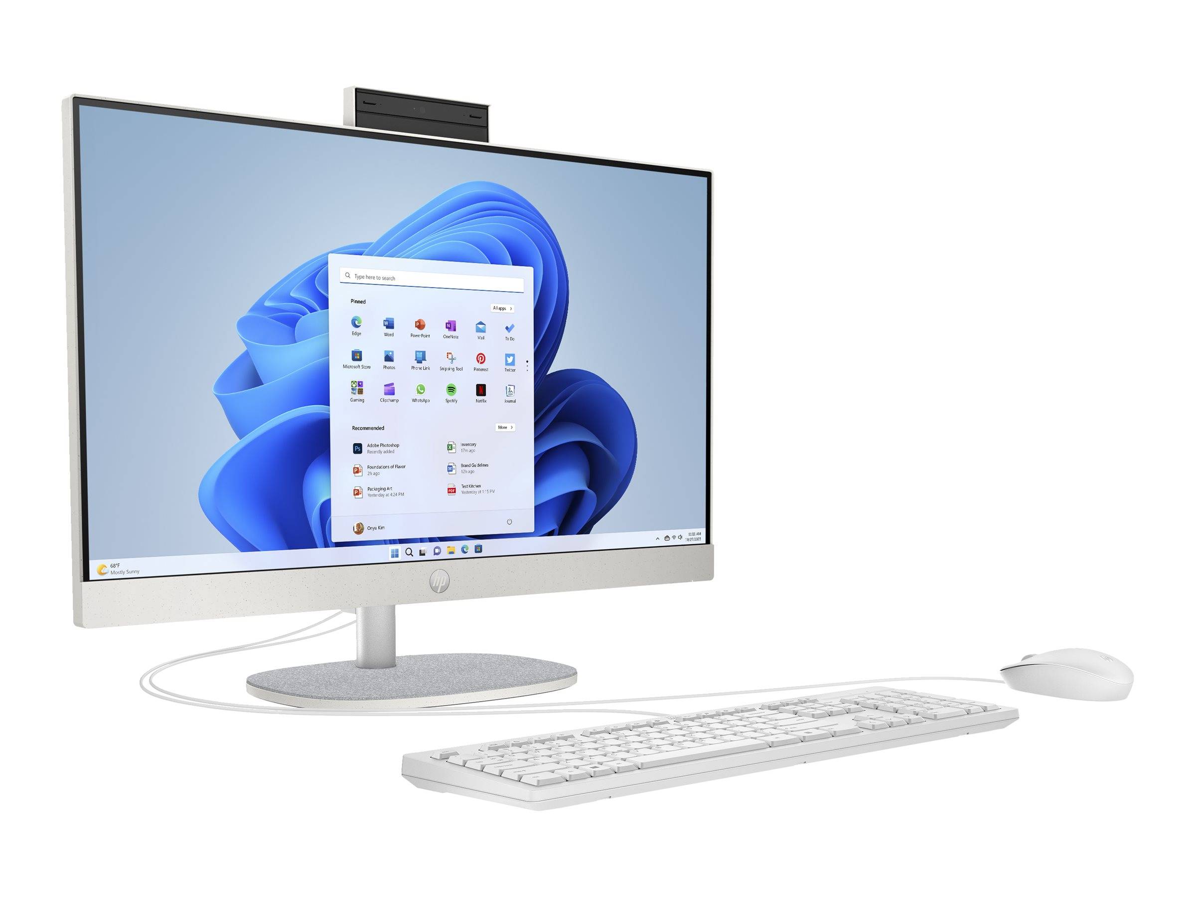 HP 24-cr0006ng - All-in-One (Komplettlösung) - Ryzen 5 7520U / 2.8 GHz - RAM 16 GB - SSD 512 GB - NVMe - Radeon 610M - 1-1