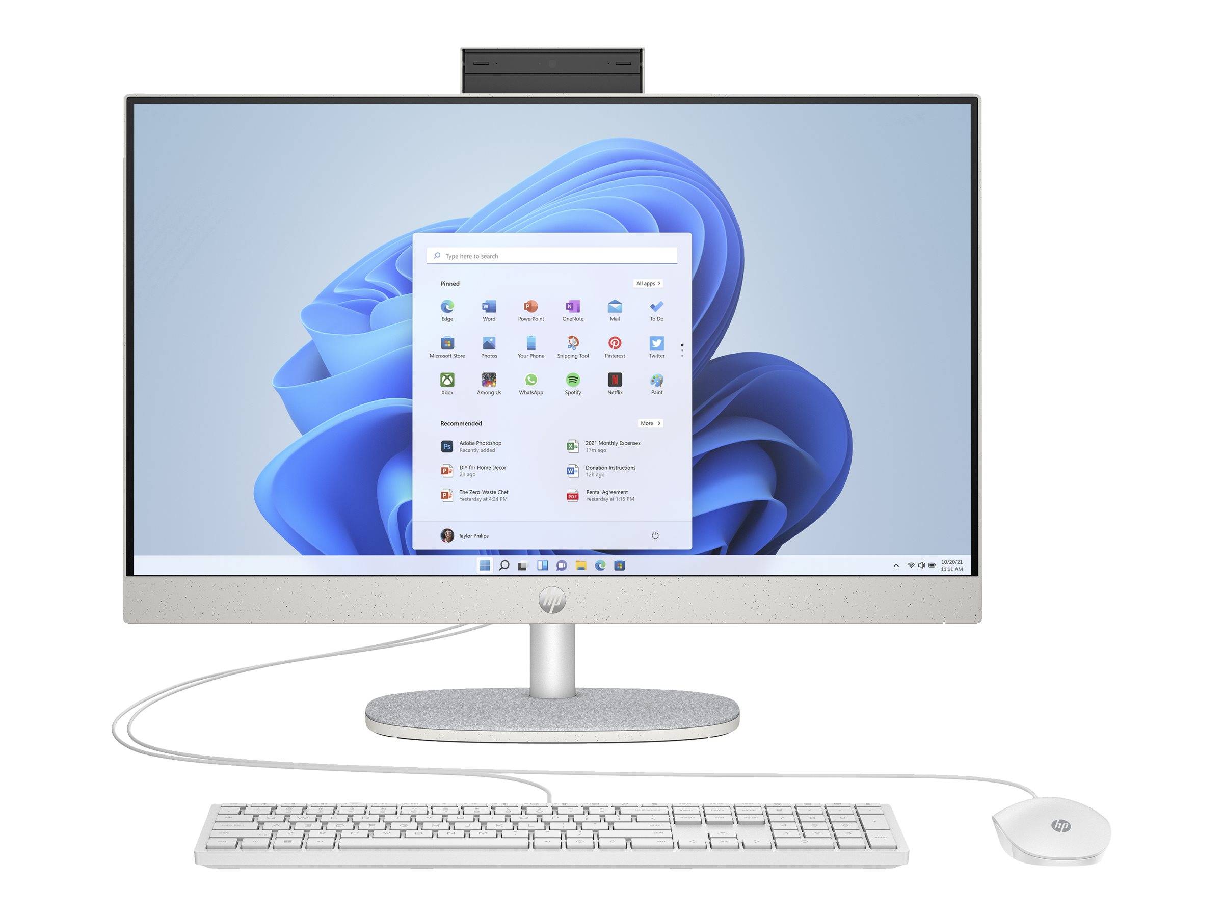 HP 24-cr0006ng - All-in-One (Komplettlösung) - Ryzen 5 7520U / 2.8 GHz - RAM 16 GB - SSD 512 GB - NVMe - Radeon 610M - 1-3