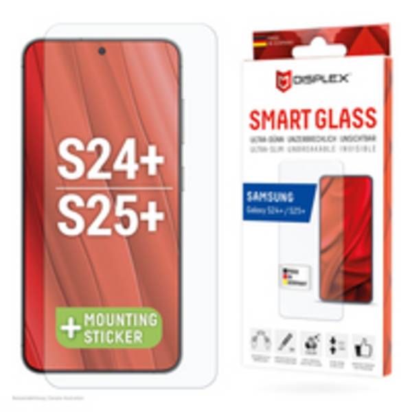 E.V.I. - Displex Smart Glass (9H) für Samsung Galaxy S24+, Montagesticker, unzerbrechlich, Samsung, Galaxy S24+, Trocken