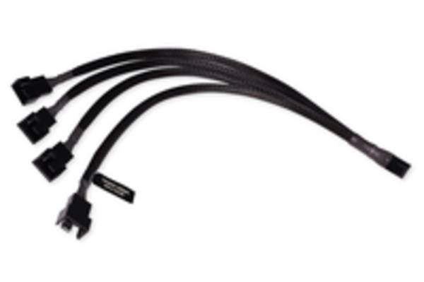 Alphacool Y-Splitter 4-Pin auf 4x PWM 30cm - schwarzY-Splitter 4-Pin auf 4x