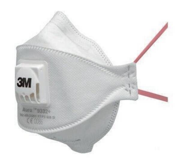 Atemschutzmaske 9332+ FFP3/V NRD m.Ausatemventil 10 St./KT 3M