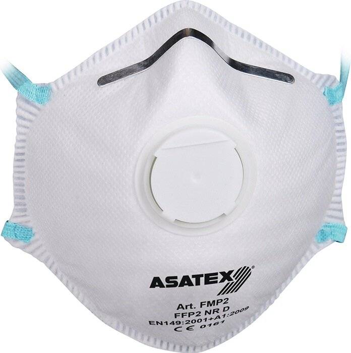 Atemschutzmaske FFP 2/V NR D m.Ausatemventil ASATEX