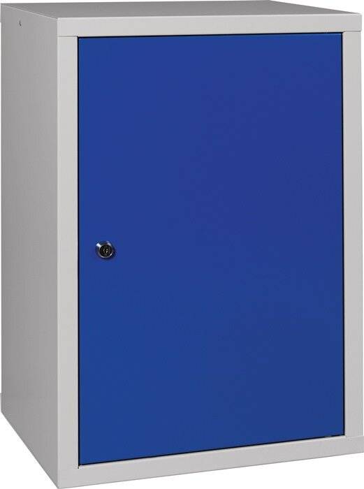Hängeschrank H600xB400xT300mm Vollblech,1 BD lichtgrau/enzianblau-3