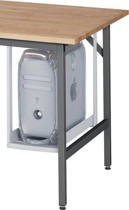 PC-Halter H500xB150-230mm lichtgrau Stahlbl.RAU-2