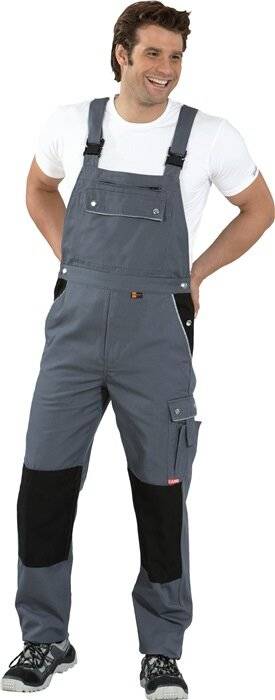 Latzhose Canvas 320 Gr.56 grau/schwarz PLANAM-2