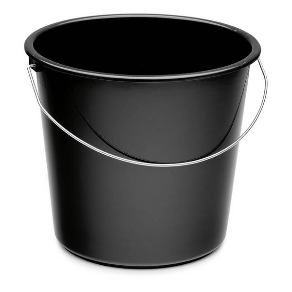 Haushaltseimer 10 Liter schwarz
