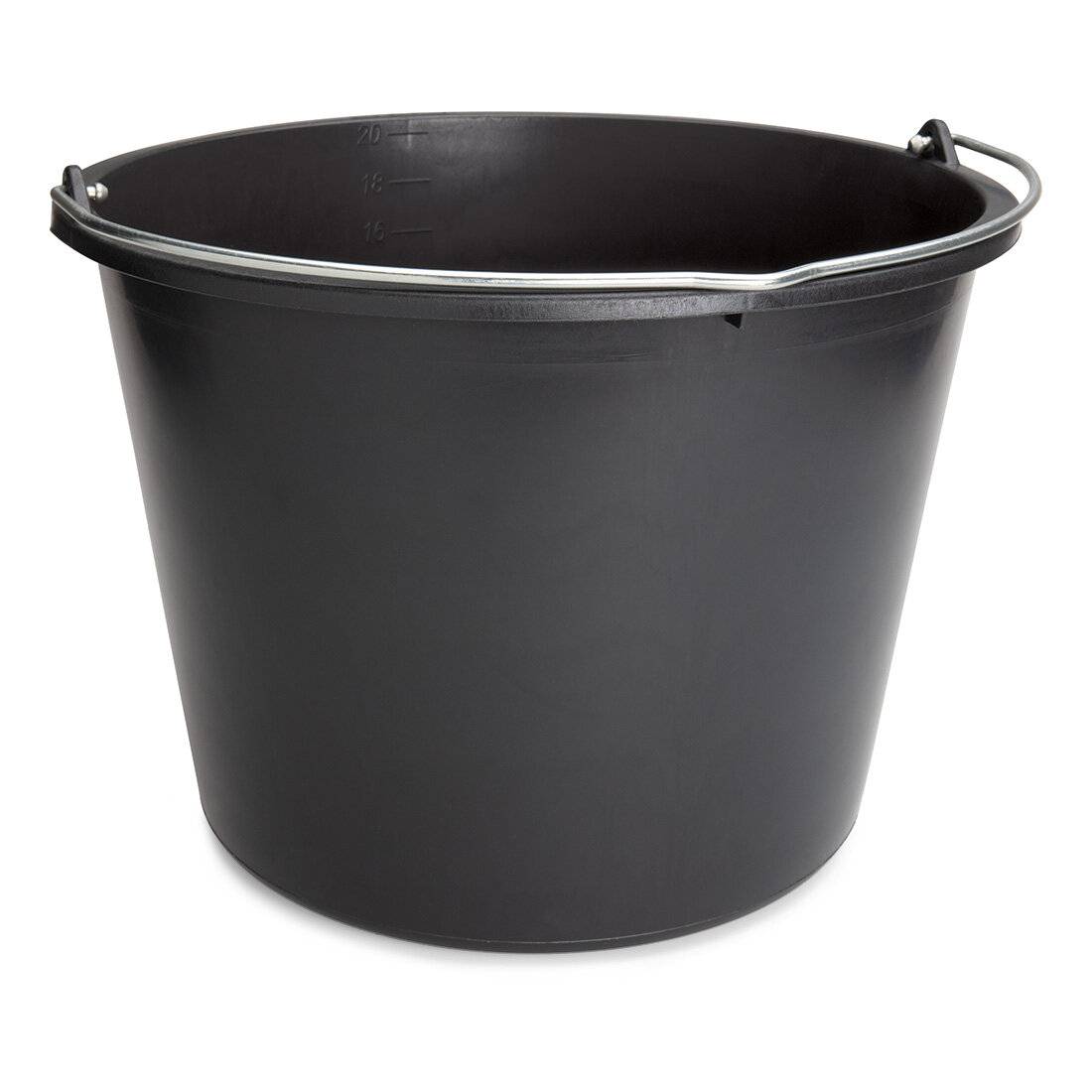 Baueimer 20 Liter / Kunststoff / schwarz-0