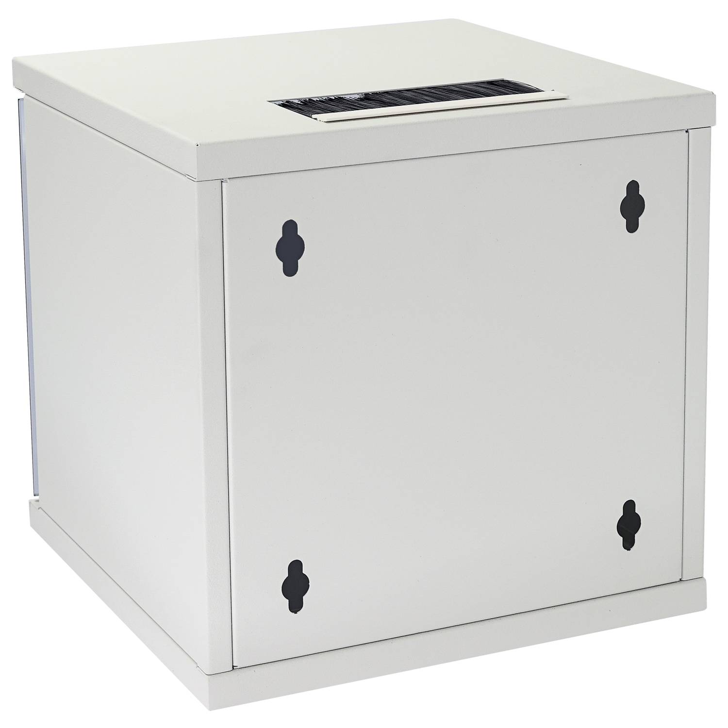HMF 63406-07 Serverschrank 10 Zoll, 6 HE, 31,2 x 30 x 32,7 cm, Lichtgrau-1