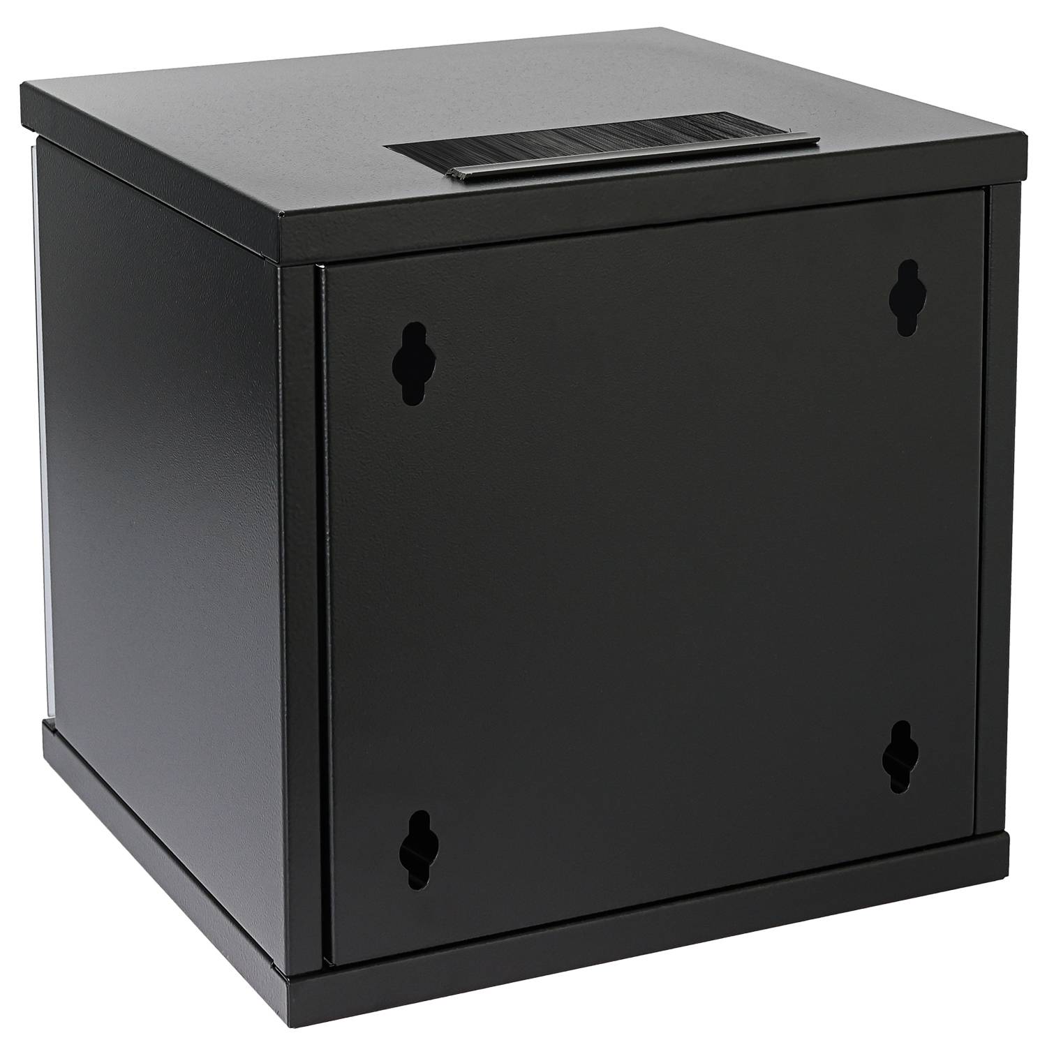 HMF 63406-02 Serverschrank 10 Zoll, 6 HE, 31,2 x 30 x 32,7 cm, Schwarz-1