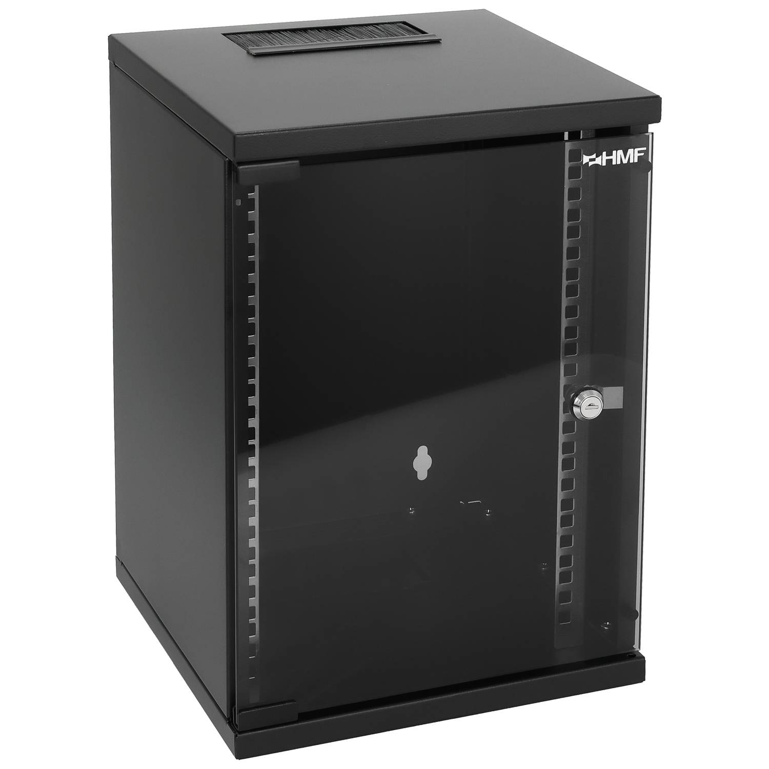 HMF 63409-02 Serverschrank 10 Zoll, 9 HE, 31,2 x 30 x 46 cm, Schwarz