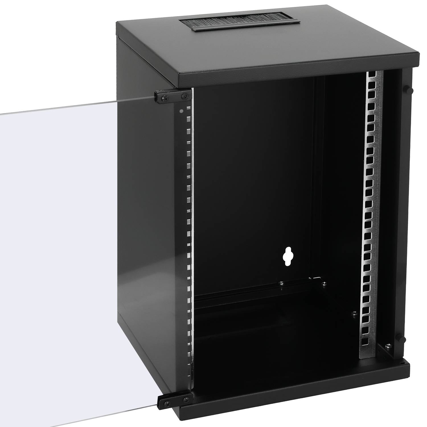 HMF 63409-02 Serverschrank 10 Zoll, 9 HE, 31,2 x 30 x 46 cm, Schwarz-2