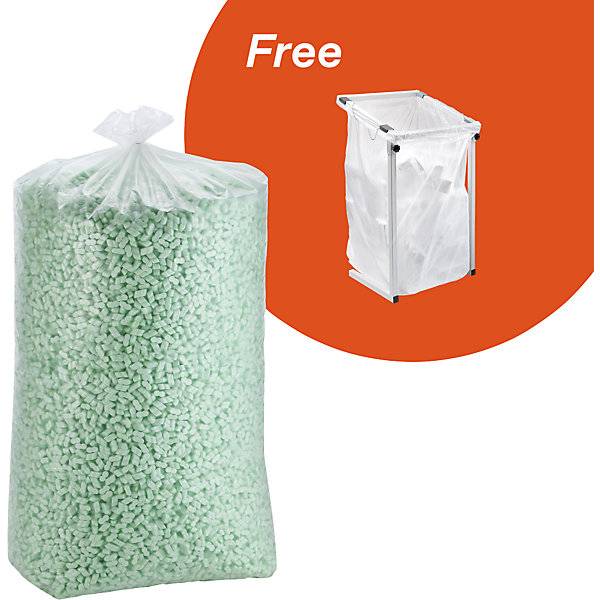 Deal: 200 Abfallsäcke mit Gratis-Abfallsackhalter 200 x 1000-l-Müllsäcke transparent mit stabilem Sackhalter.-0