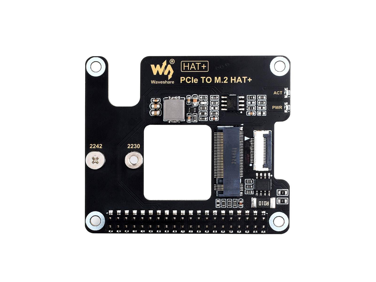 Waveshare 16-Pin PCIe zu M.2 Adapter für Raspberry Pi 5, SSD, NVMe Gen2 & Gen3, LED Statusanzeige-2