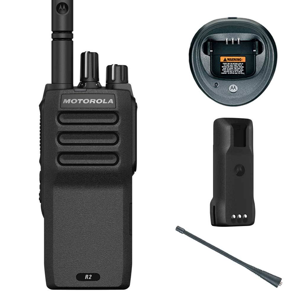Motorola R2 Handfunkgerät UHF analog - Antenne Akku Ladegerät MDH11YDC9JC2AN-0