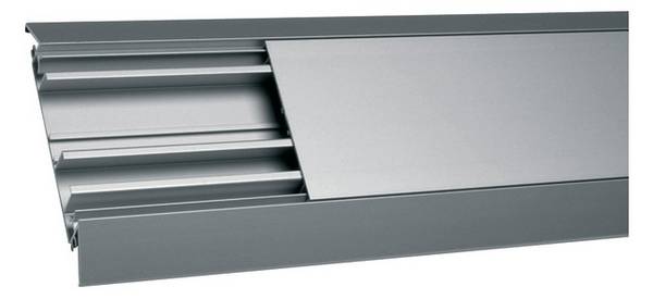 Hager Aufbodenkanal Alu AKA181250ELN eloxiert 18x125mm m.2 Kammern