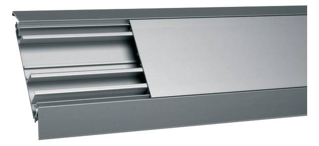 Hager Aufbodenkanal Alu AKA181250ELN eloxiert 18x125mm m.2 Kammern-0