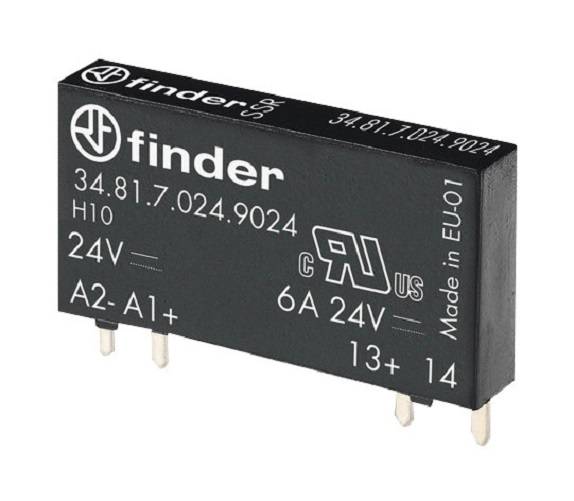 Finder SSR-Steck-/Printrelais 34.81.7.024.9024 1S 6A 24VDC Industriematerial Ind-Schaltgeraete-0