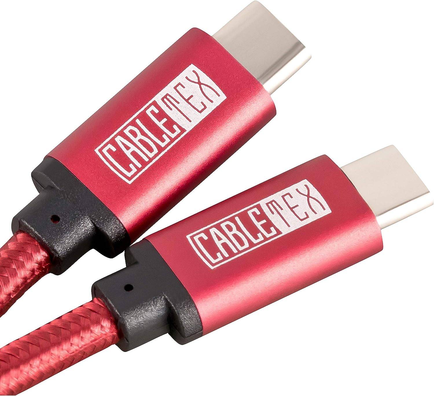 CABLETEX USB C zu USB C Kabel für Daten und Aufladen, USB 3.2 Gen 1 Standard 5 Gbit/s und 60 Watt-0