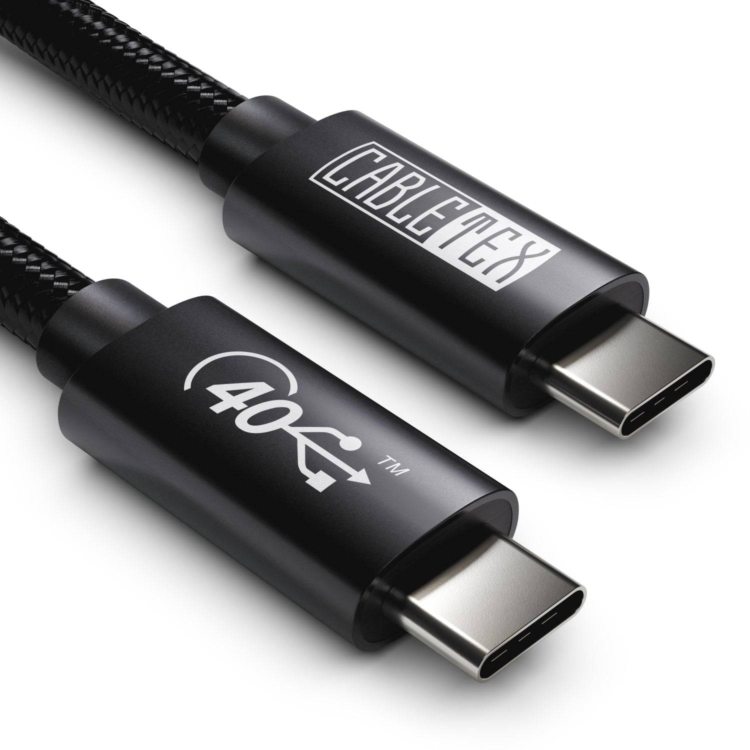 CABLETEX USB4 Gen3x2 USB C Kabel für Thunderbolt 3, Monitorkabel mit 100W Power Delivery und 40 Gbit/s Datenübertragung-0