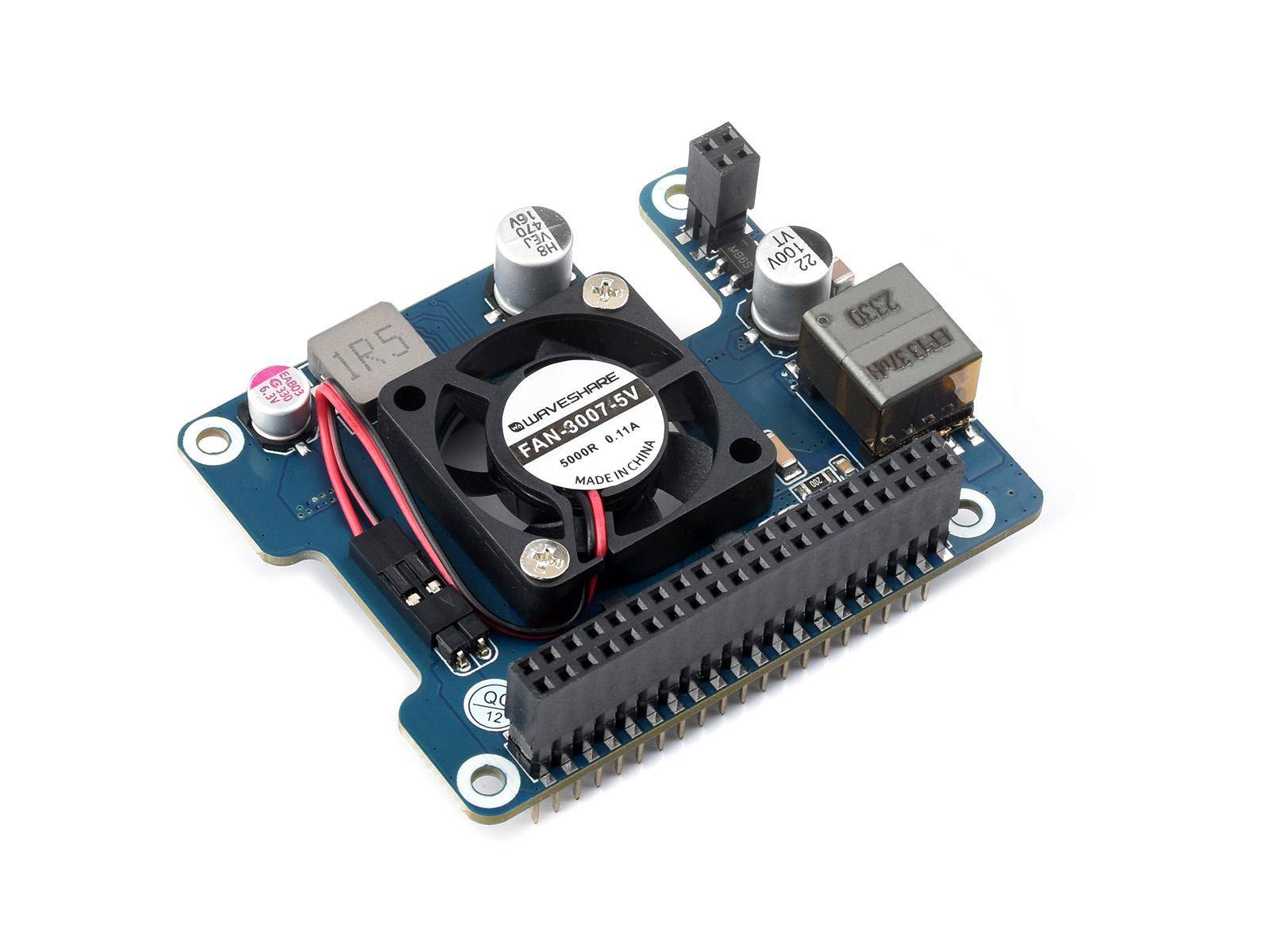 Power over Ethernet (PoE) HAT (F) für Raspberry Pi 5, SMPS, Onboard-Lüfter, Kühlkörper-1