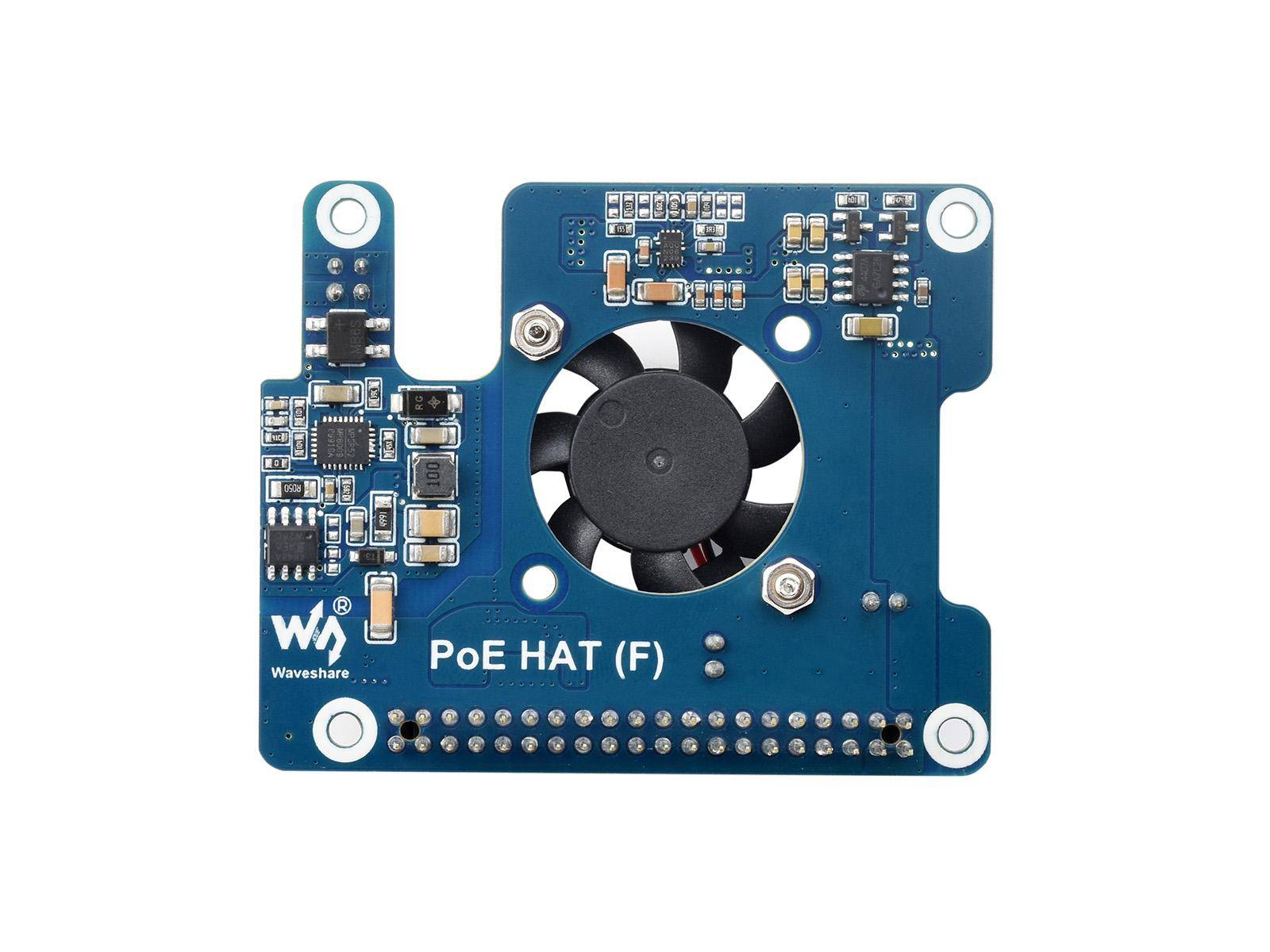 Power over Ethernet (PoE) HAT (F) für Raspberry Pi 5, SMPS, Onboard-Lüfter, Kühlkörper-2