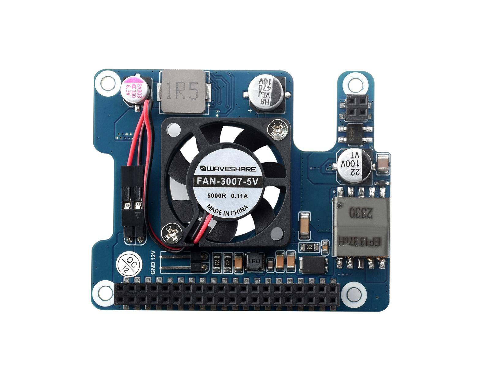 Power over Ethernet (PoE) HAT (F) für Raspberry Pi 5, SMPS, Onboard-Lüfter, Kühlkörper-3