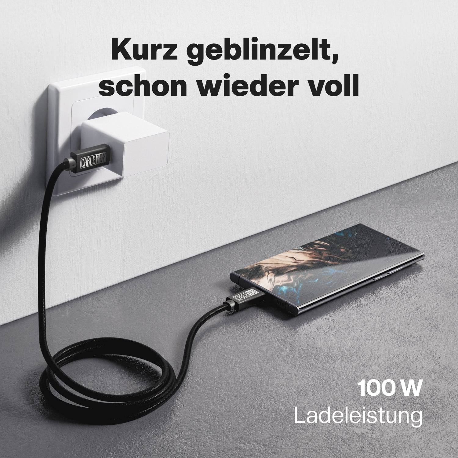 CABLETEX USB C Monitorkabel, für Thunderbolt 3 Displays USB 3.2 Gen2 4K@60Hz 10GBit/s, 100W, Videoübertragung-4