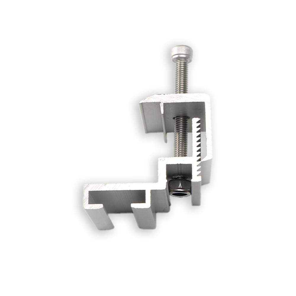 Offgridtec Befestigungklemme silber für Mikro-Wechselrichter Solarmodul 28-50mm-0
