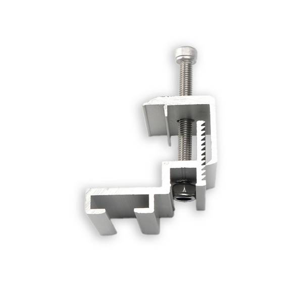 Offgridtec Befestigungklemme silber für Mikro-Wechselrichter Solarmodul 28-50mm