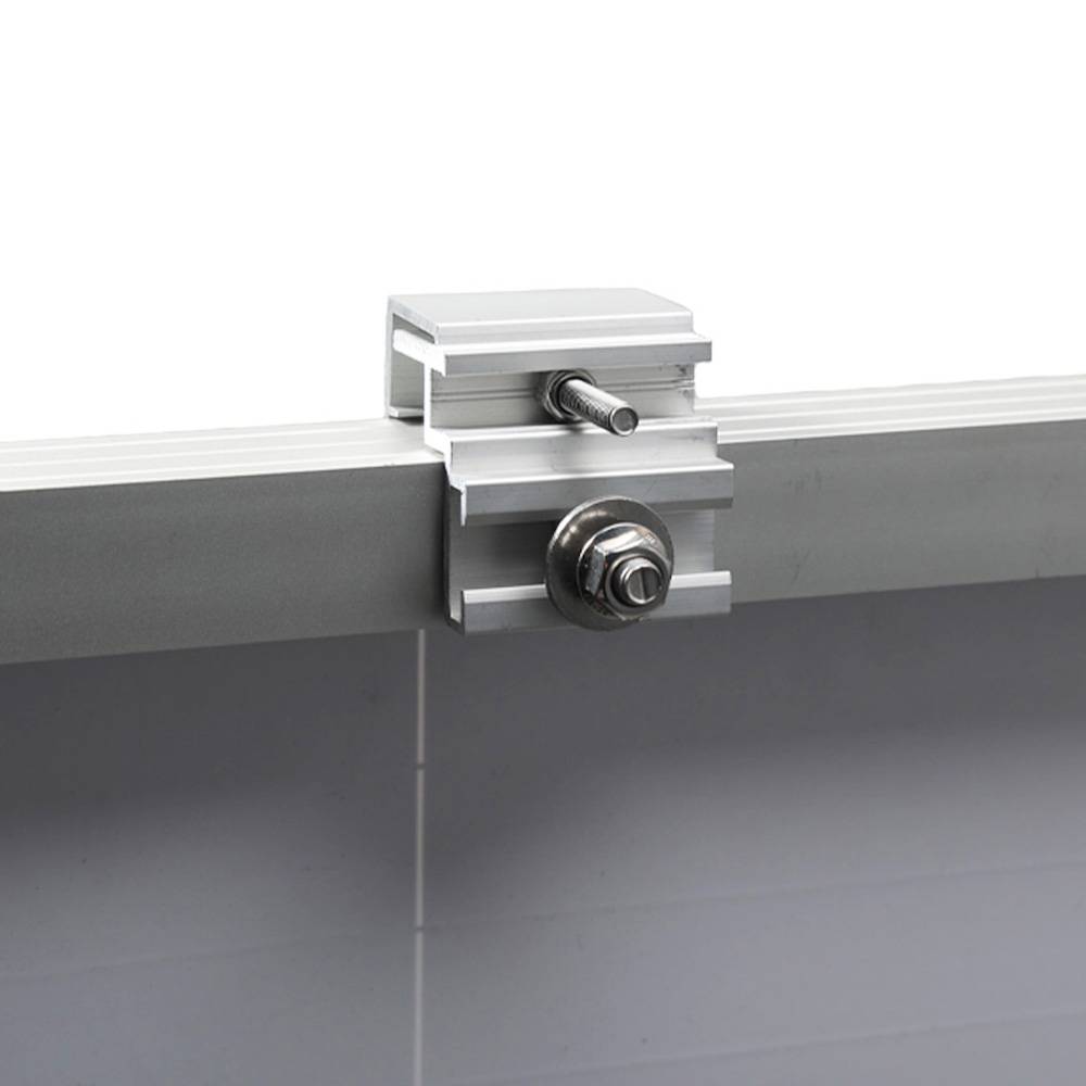 Offgridtec Befestigungklemme silber für Mikro-Wechselrichter Solarmodul 28-50mm-3