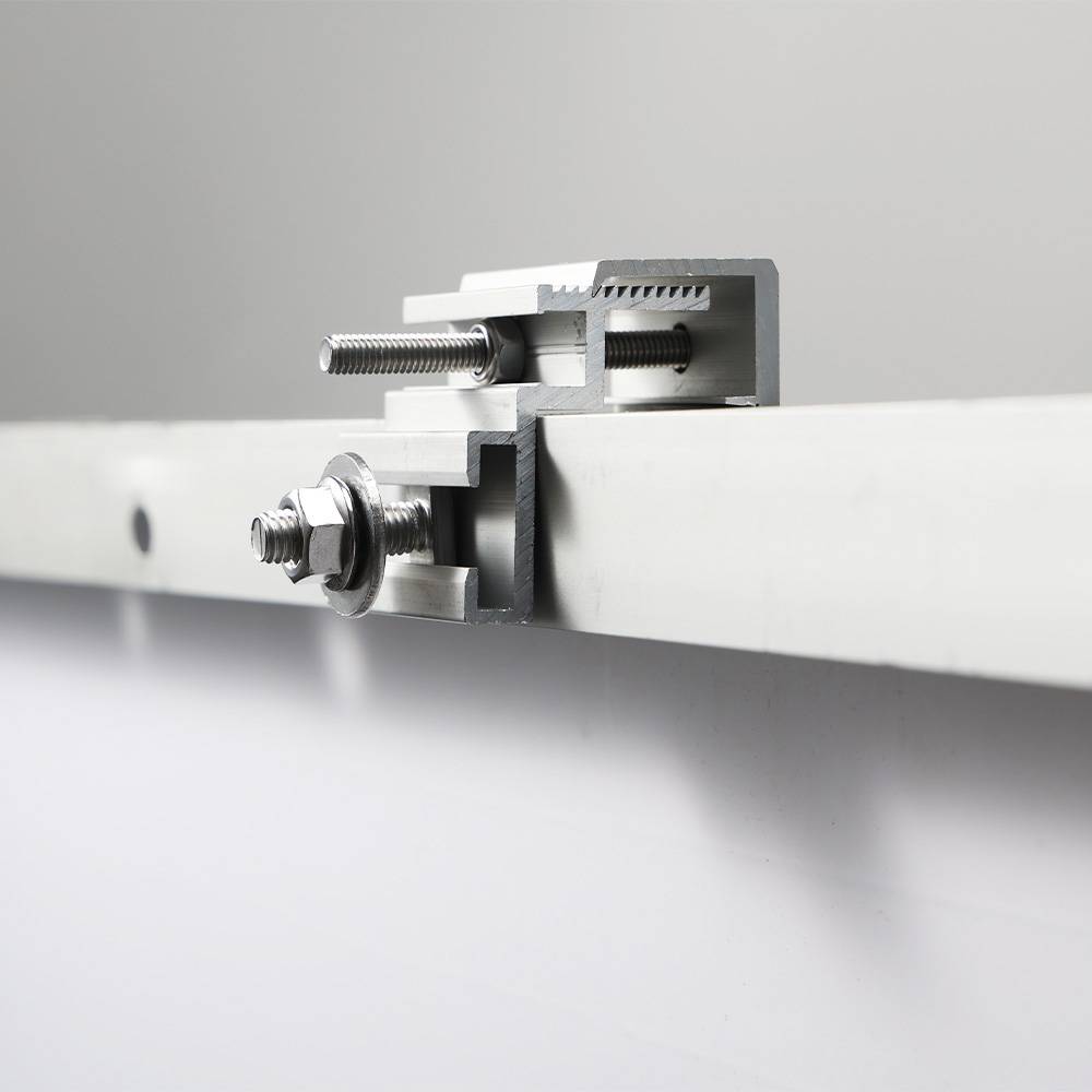 Offgridtec Befestigungklemme silber für Mikro-Wechselrichter Solarmodul 28-50mm-4